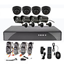 8CH Kit DVR CCTV pour la maison Securite 4 exterieures et 4 Camera interieure impermeable leau