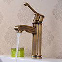 Simple Centerset Poignee en laiton Finition Antique Wood-like Robinet lavabo