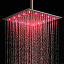 Pommeau de Douche 16 Pouces LED Campouleurs Variables  Douchette en Acier Inoxydable