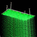 Pommeau de Douche LED Variation de Campouleurs 50 x 100 cm  Douchette Acier Inoxydable