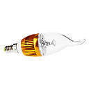 3W 260-290lm 3000-3500K lumiere coquille dimmable E14 blanc chaud dor mene lampoule de bougie ac 110-130ac 220-240 V