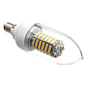 E14 8W 620LM 138x3528SMD 3000-3500K Blanc chaud ampoule LED Candle Light 220V