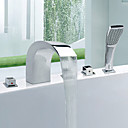 Contemporaines de style generalisees finition chromee Robinet de baignoire en acier inoxydable avec robinet portable