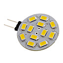 ampoule Spot LED Lumiere Blanche Chaude  G4 - 25 W - 12 x 5730 SMD - 260 LM -12 V 