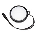 Mennon camera 52mm Blanc Couverture Cap Solde objectif avec dragonne noir et blanc