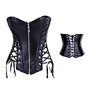 Avant Zipper PU cuir Punk Lolita Corset