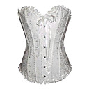 Pure White Satin Princee Lolita Corset avec Ondule