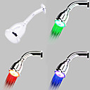 Contemporary Chrome Thermochromic mural douche LED