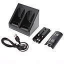 double usb support de recharge  gare  station daccueil  batterie pour wii  wii u distance noir