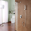 Robinet de douche - Contemporain - Douche pluie  Douchette inclue - Laiton Chrome