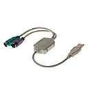 adaptateur USB 2.0 vers convertisseur PS2 pour clavier multimedia souris