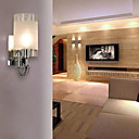 40W Wall Light moderne avec cylindre en verre givre Shade