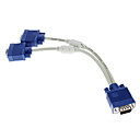 Homme VGA 2 ports VGA femelle cable 20cm