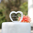 personnalise de cristal coeur de gateau de mariage Topper