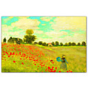 Ch de coquelicots vers 1886 par Claude Monet celebre Reproduction