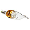 E14 3W 3000-3500K 270Lm lumiere blanche chaude ampoule Bougie Coquillage dor LED 85-265V