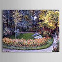 Celebre peinture l huile dans le jardin par Claude Monet