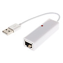 USB2.0 High Speed Interface Ethernet Adapter Blanc