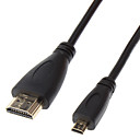 Un cable HDMI  microHDMI v1.3 pour une croissance intelligente LED HDTV Apple TV DVD Blu-ray Xbox 360 et plus 15 m noir