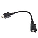 micro usb macho a mini USB hembra adaptador de cable de 0,1 m