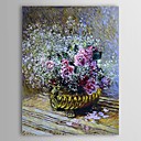 Petrole celebre tableau Fleurs dans un pot  egalement connu sous le nom Roses et souffle du bebe  par Claude Monet