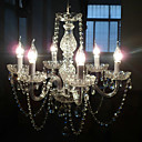 bougie en vedette des lustres en cristal avec 6 lumieres