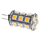 G4 3W 260-290LM 24x5050SMD 3000-3500K Blanc chaud ampoule de mae