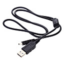 Cable de chargement USB noir pour PS3 09 m noir