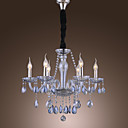 Elegant Retro Lustre 6 lumieres Bougie Caracteristique de leau Crystal Blue