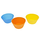 Arrondi silicone colore Coupe  gateau  3pcs couleur aleatoire 