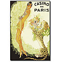 Imprime sur toile Vintage Casino de Paris Leopard par collection Vintage Apple avec cadre etire