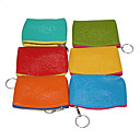 Cuir Portable Zipper Lichee couleur de sucrerie Porte-monnaie couleurs aleatoires