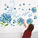 Papillon bleu fleur Wall Sticker