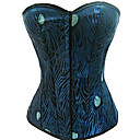 Phoenix Tail Feather Blue Ink Gothic Lolita Corset