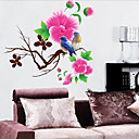 Fleur rouge et les oiseaux Wall Sticker