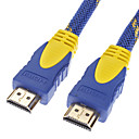 cable HDMI haute vitesse par modem cable sans hdmi 15 m  10m 30ft v1.4 bleu et jaune HDMI 1080p w  noyaux de ferrite