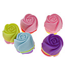 Rose en forme de silicone colore Mini gateau Mould  20pcs 