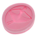 3D Dancing Girl silicone en forme de cookie biscuit Mold