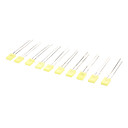 2 5  RECTANGLE 7mm Yellow Led Diode  Diode electroluminescente Diffuse