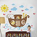 Bateau avec dix animaux Wall Sticker