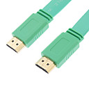 cable hdmi libre 15 m  5m 15ft v1.4 vert type plat 1080p HDM HDMI vers HDMI cable HDMI haute vitesse w  tores de ferrite