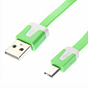 USB A male vers Micro USB male de type plat Green 3M