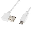 USB male pour micro cable de donnees USB male pour Nokia HTC BlackBerry Charging blanc 05 m