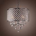 tambour lustre en cristal moderne 4 lumieres