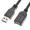 USB 3.0 Type A male vers USB 3.0 A femelle de type Full-Packed cable noir 1.5M