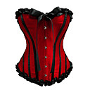 Red Satin Black equilibre de ruche Punk Lolita Corset