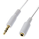 3.5mm audio femelle au male Extention cable blanc 15 M