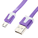 USB A male vers Micro USB male de type plat Violet 3M