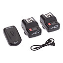 3-in-1 Speed Lite Trigger Hot Shoe flash sans fil emetteur  recepteur Set - Noir