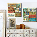 Reproduction transferee sur toile Art Mots Croyance Inspiring Lot de 2 Reproduction transferee sur toile Art Mots Croyance Inspiring Lot de 2
